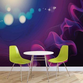 Abstract Light Pattern Blue Purple Fotobehang