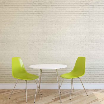 Brick Wall White Fotobehang