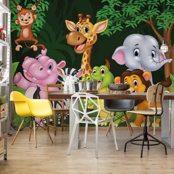 Cartoon Animals Fotobehang
