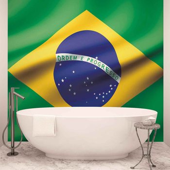 Flag Brasil Fotobehang