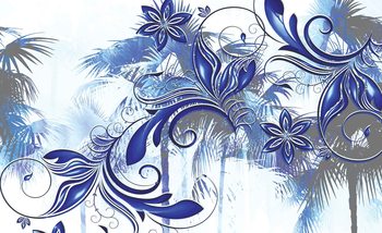 Flowers Abstract Art Fotobehang