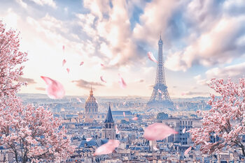 French Sakura Fotobehang