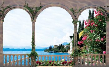 Lake Through The Arches Fotobehang