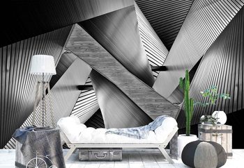 Metal Origami Fotobehang