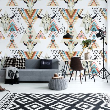 Modern Boho Chic Pattern Fotobehang