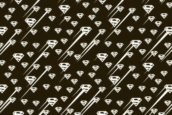 Fotobehang Superman - Black and white symbol