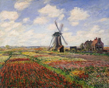 Fotobehang Tulip Fields with the Rijnsburg Windmill, 1886