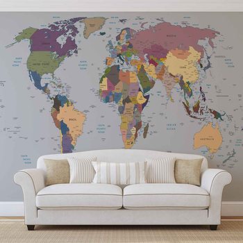 World Map Fotobehang