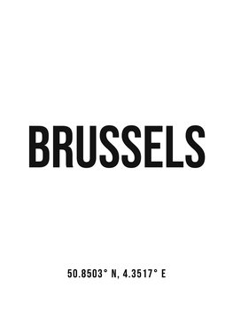 Ilustracja Brussels simple coordinates