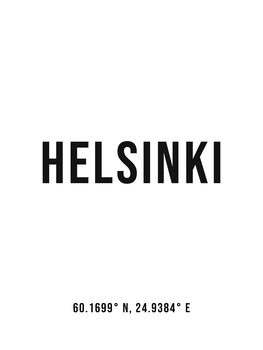 Ilustracja Helsinki simple coordinates