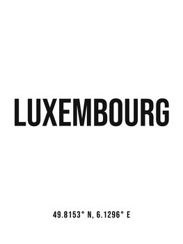 Ilustracja Luxembourg simple coordinates