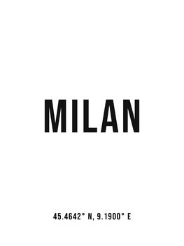 Ilustracja Milan simple coordinates