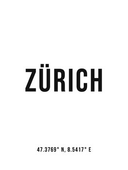 Ilustracja Zürich simple coordinates
