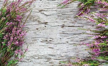 Fotomural Flores Madera