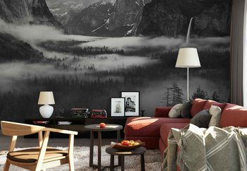Fotomural Fog Floating In Yosemite Valley
