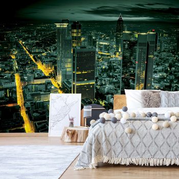 Fotomural Frankfurt City Skyline At Night