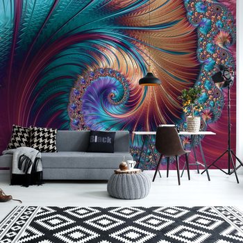 Fotomural Modern Abstract Spiral Design