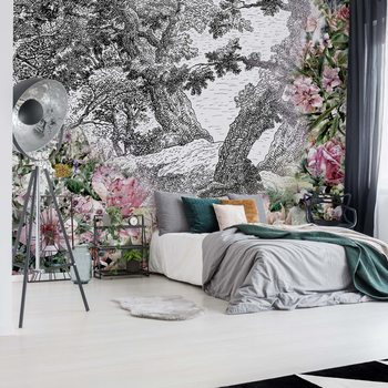 Fotomural Vintage Floral Design