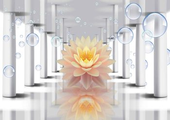 Flower Bubbles Pattern Fototapet