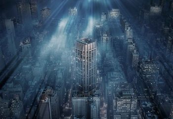 Nyc Blue Impact Fototapet