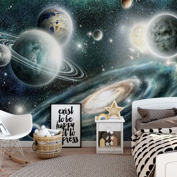 Planets In Space Fototapet