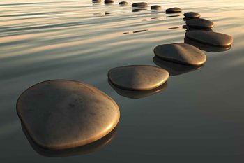 Stones Ripples Zen Fototapet