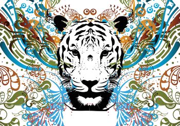 Tiger Abstract Fototapet