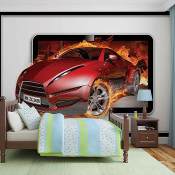 Fototapeta Car Flames