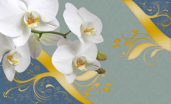 Fototapeta Pattern Flowers Orchids Abstract