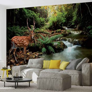 Deer in Forest Fototapeta