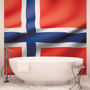 Flag Norway Fototapeta