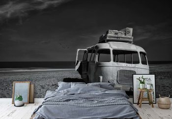 Beached Bus Fototapete