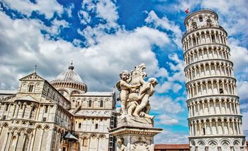Stadt Piazza Miracoli Schiefer Turm Pisa Fototapete