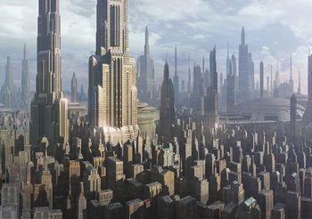 Star Wars Stadt Coruscant Fototapete