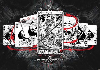 Cards Skull Tarot Fototapet