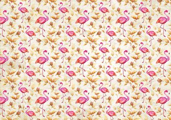 Flamingos Bird Pattern Fototapet