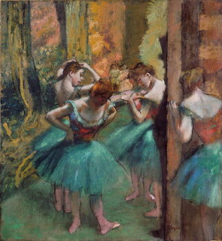 Fototapeta Dancers in pink and green (Dancers, Pink and Green)