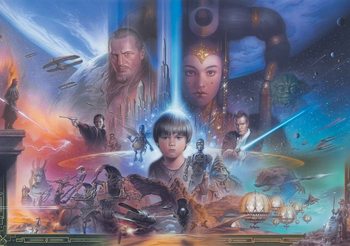 Gwiezdne Wojny młody Anakin i Królowa Amidala Fototapeta