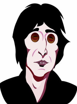 Fototapeta John Lennon, English singer, songwriter , colour 'graphic' caricature