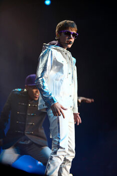 Fototapeta Justin Bieber performing at the NIA