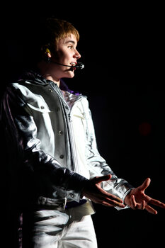 Fototapeta Justin Bieber performing at the NIA