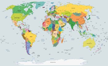 Mapa świata Fototapeta