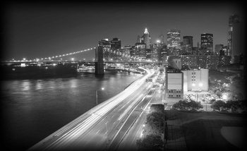Fototapeta New York City Brooklyn Bridge Lights