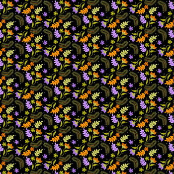 Fototapeta Night Leaves pattern
