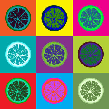 Fototapeta Pop Art Lemon Vector