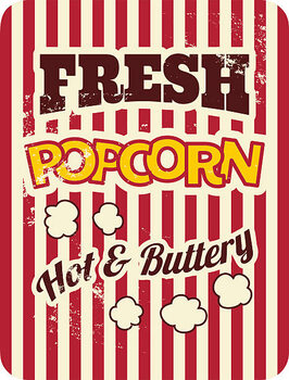 Fototapeta Retro Popcorn Poster