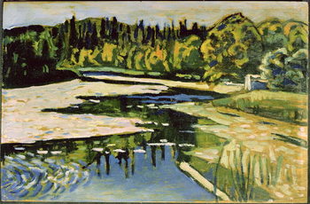 Fototapeta River in Autumn (1900)