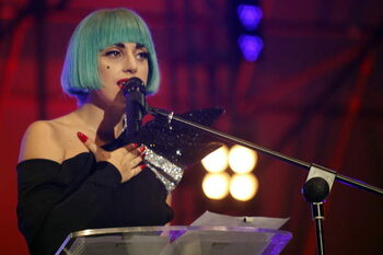 Fototapeta Rome, June 11, 2011. Lady GaGA live at EuroPride/Roma, 11 December 2011. Concerto di Lady Gaga all'Europride -