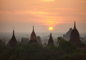 Sunrise In Bagan Fototapeta