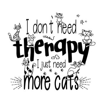 Samolepka Funny banner with cat and lettering,